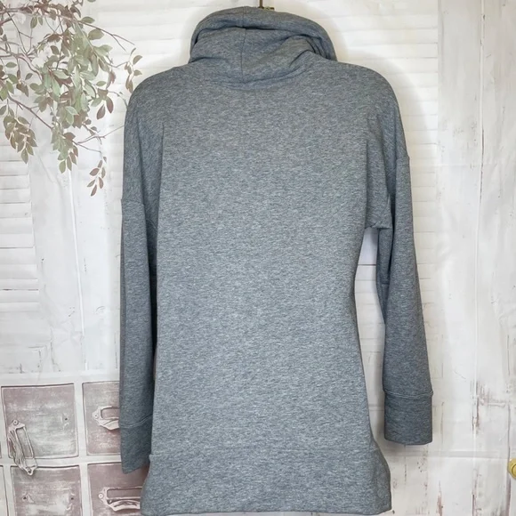 Puma Womens Heather Gray Cowl Neckline LS Stretch Sweatshirt Sweater Sz. Small S - Picture 14 of 14